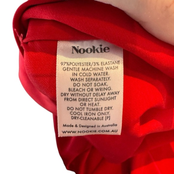 NOOKIE x Revolve - Billie Mini Dress in Flame Red Sz S - Picture 8 of 9